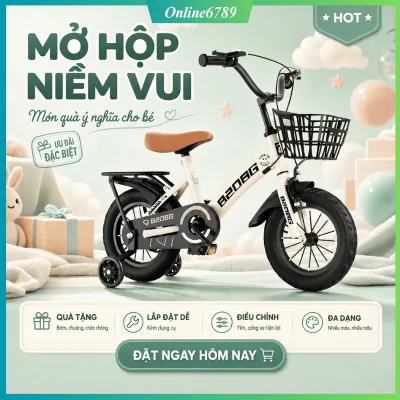Xe đạp trẻ em cho bé gái bé trai full mẫu từ 2-5,5 tuổi bảo hành 24 tháng Mã MG1X bảo hành 2 năm