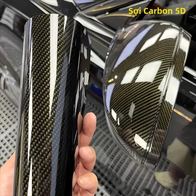 Phim Dán Sợi Carbon 5D, Decal Vinyl Tự Làm, Giấy Dán Trang Trí Nội Thất Ô Tô, Phim Sợi Carbon Trang Trí Xe Hơi