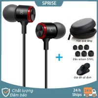 Tai nghe nhét tai SPRISE có dây âm nổi chống ồn tích hợp micro và nút điều khiển âm lượng tiện