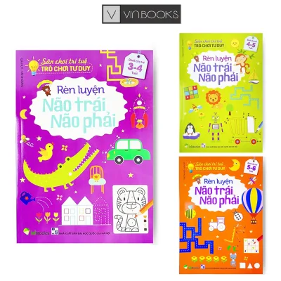 Sách - Combo 3 Cuốn - Sân Chơi Trí Tuệ Rèn Luyện Não Trái - Não Phải Cho Bé Từ 3-6 Tuổi
