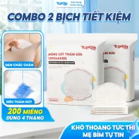 Combo 2 bịch 200 miếng lót thấm sữa Topgiakids siêu thấm hút, mềm mại, dán chắc chắn, tiện lợi cho mẹ