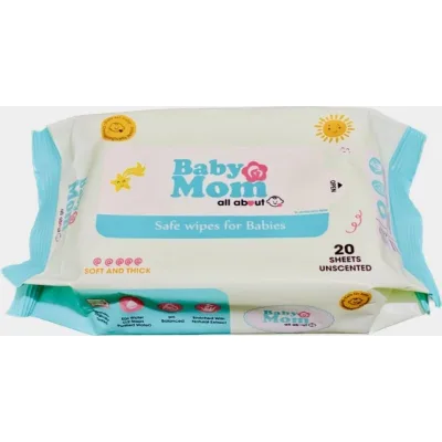 KHĂN GIẤY ƯỚT CAO CẤP BABY MOM 20 TỜ THEO TIÊU CHUẨN SINGAPORE