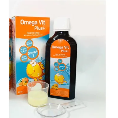 Omega Vit Plus ( Chai 100ml ) giúp bé mắt sáng, bổ não thông minh từ dầu cá omega 3, vitamin và khoáng chất