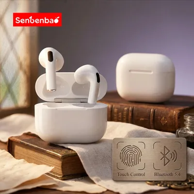 Senbenbao Tai nghe Bluetooth không dây thế hệ thứ tư, tai nghe âm thanh hiệu suất cao để nghe nhạc và chơi game, tương thích với tất cả các điện thoại di động.