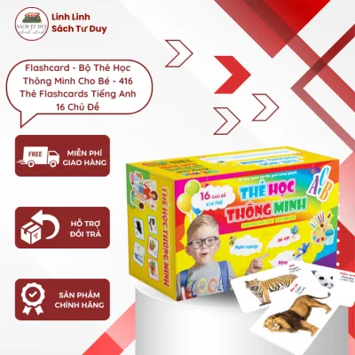 Sách - Flashcard - Bộ Thẻ Học Thông Minh Cho Bé - 416 Thẻ Flashcards Tiếng Anh 16 Chủ Đề