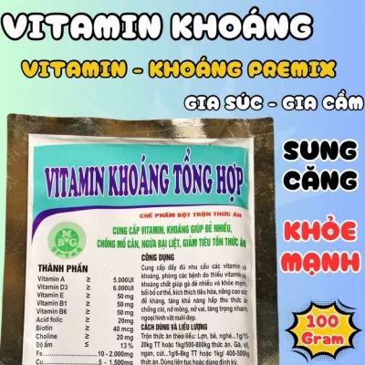Vitamin khoáng tổng hợp đầy đủ các chất cho vật nuôi của bạn