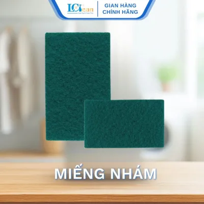 MIẾNG NHÁM XANH - MIẾNG NHÁM CỨNG CHÀ RỬA VỆ SINH - KÍCH THƯỚC 9x14cm
