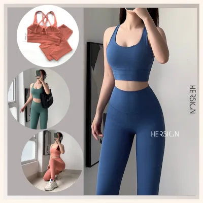 Women's Gym Set High-Quality Women's Yoga Clothes Cross-Back Bra and Leggings Hersign-Set167 Corelyne Collection