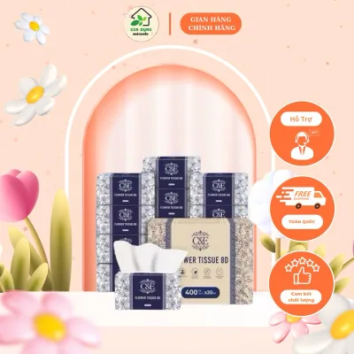 Combo 20 bịch giấy C&E⚡️FREESHIP⚡️lau dai 4 lớp đạt chuẩn an toàn sức khỏe cho người tiêu dùng