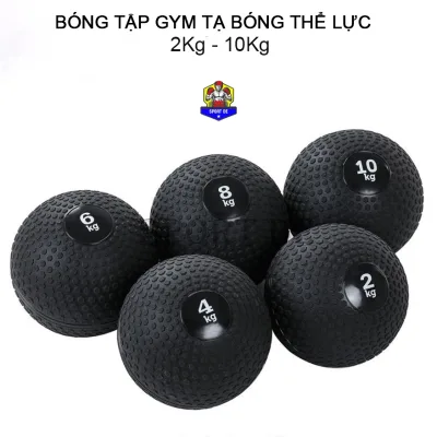 Bóng Tập Gym Tạ Bóng Thể Lực Cao Su Chống Trượt - Từ 2kg đến 10kg | Bóng Slam Ball Tập Cơ Toàn Thân, crossfit, thể lực