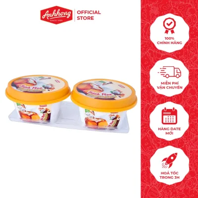 Bánh Flan Caramel Café Sữa Dừa - Lốc 2 hộp x 82g - Ánh Hồng