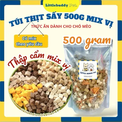 500g Thịt sấy khô cho chó mèo, Giảm rụng lông, Thức ăn cho chó mèo, Thức ăn sấy đông khô cho chó mèo
