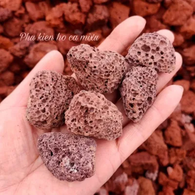 NHAM THẠCH ĐỎ - ĐEN dùng cho bể cá, vật liệu lọc nước ( 5kg ) có 2 size