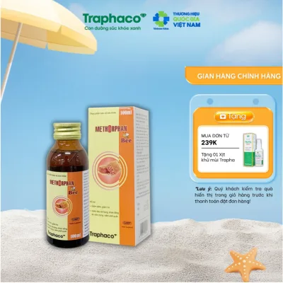 TPBVSK Methorphan Bee - Hỗ Trợ Giảm Ho, Đau Rát Họng, Khản Tiếng, Viêm Phế Quản Hộp 1 Lọ x 100ml