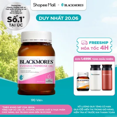 Tinh Dầu Hoa Anh Thảo Hỗ Trợ Cân Bằng Nội Tiết Tố Blackmores Evening Primrose Oil Lọ 190 Viên