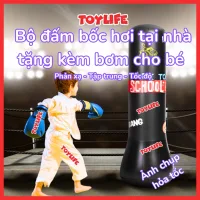Bộ đấm bốc hơi tại nhà tặng kèm bơm cho bé cột đấm bốc bằng hơi đồ chơi boxing theo nhạc trẻ em TOYLIFE
