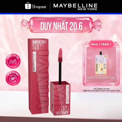 Son Bóng Bền Màu Nhẹ Môi Superstay Vinyl Ink Maybelline New York 4.2ml