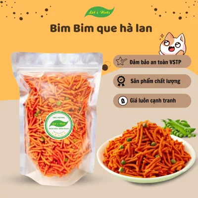 Bim bim que đậu hà lan túi 1kg, đồ ăn vặt tuổi thơ, thơm ngon đậm vị, người lớn trẻ em đều thích mê Let's Nuts