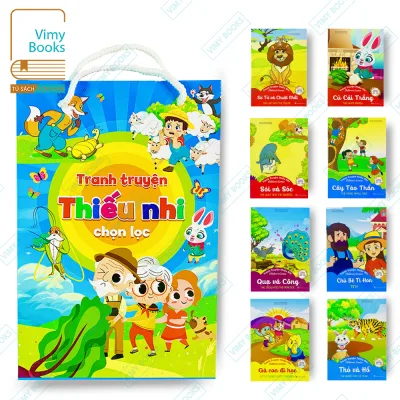Sách - Truyện Tranh Thiếu Nhi Chọn Lọc - Song Ngữ Anh Việt - Quét Mã QR Nghe Đọc ( 8 Cuốn )
