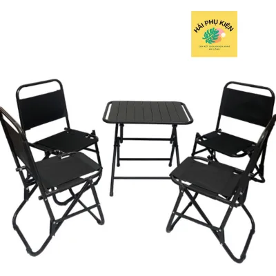 Bộ bàn ghế trà chanh . , Bàn ghế vải dù sơn tĩnh điện cho quán Cafe , ( Bảo hành 30 tháng )