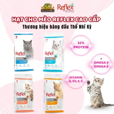 Hạt REFLEX Cho Mèo - Thức Ăn Hạt Cao Cấp Cho Mèo Nhập Khẩu Thổ Nhĩ Kỳ - Gói 2kg RCALL
