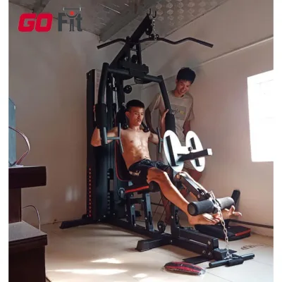 Giàn tạ đa năng HQ-708-Máy tập gym đa năng giá rẻ trọng lượng tạ kéo 73kg+ kết hợp 20 bài tập gym tai nhà,phong gym