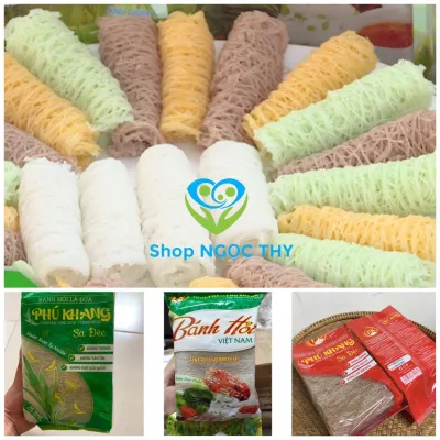 Bánh hỏi khô Sa Đéc Phú Khang gói 300gr (lá dứa, trắng, gạo lứt, 3 màu)