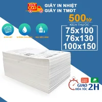 Giấy In Nhiệt Tự Dính Dạng Tập 500 Tờ A6 100x150 - A7 75x100 - CÓ SẴN LỚP DÁN - In Đơn TMĐT