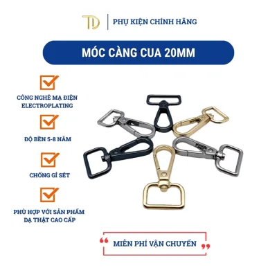 Crab Claw Hook Attached to Handbag Strap, 20mm Stainless Steel Metal Dog Hook, Accessories for Making Bags, Wallets, Handmade