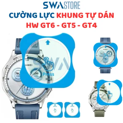 Kính Cường Lực Có Khung Tự Dán Dùng Cho HW GT6 GT6 Pro HW GT5 GT5 Pro HW GT 4 SWA