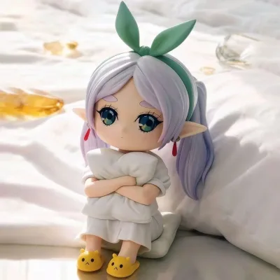 8cm Frieren: Beyond Journey 's End Anime Hình Bộ Đồ Ngủ Frieren Nhân Vật Hành Động Frieren Hình Bộ Sưu Tập Mô Hình Trang Trí Xe Hơi