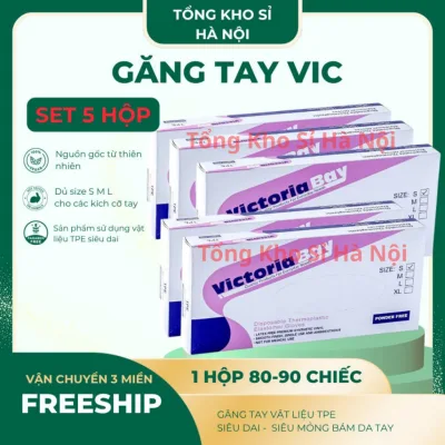 Hộp găng tay làm bếp siêu dai Victoria Bay, bao tay nilon nấu ăn siêu dai chất liệu TPE không mùi chống nhăn