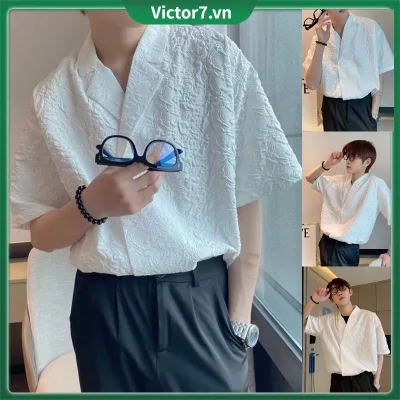 Áo Sơ Mi Tay Ngắn Màu Trơn Thời Trang Dành Cho Nữ phong cách hàn quốc thời trang áo len hợp thời trang áo sơ mi trắng tay ngắn sơ mi form rộng unisex áo khoác sơ mi nam form rộng sơ mi nam hàn quốc áo sơ mi nam công sở