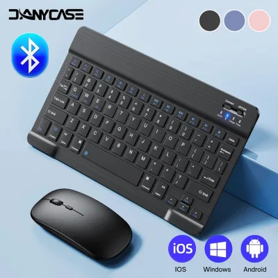 Bộ chuột bàn phím Bluetooth cho iPad Android iOS Máy tính bảng Bàn phím không dây 10 inch đầy màu sắc
