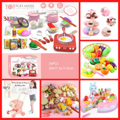 36-piece realistic design pretend play set kids 1 year old love cooking toys kitchen gifts girls
