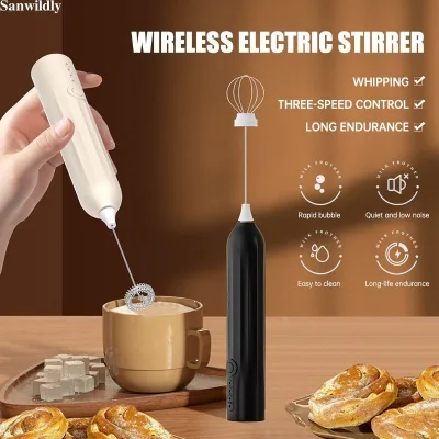 Máy Đánh Trứng Trộn máy tạo bọt cà phêTạo Bọt Cà Phê Mini WHISK Chạy Điện Cầm Tay Tiện Lợi