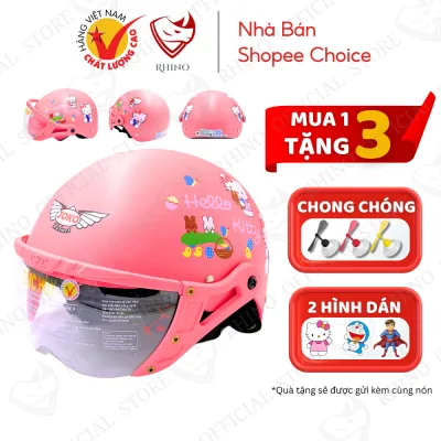 Mũ Bảo Hiểm Cho Bé 1 - 12 Tuổi | Nón Bảo Hiểm Cho Bé ĐỨC HUY RHINO Có Kính Bền Nhẹ TBEST
