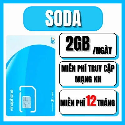 Vinaphone soda 1-year data SIM card does not cause any cost, 2GB/day with free y0utubi, TicToc, use all device | shipping-unactivated