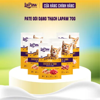 LaPaw Pate gói thịt thật dạng thạch cho mèo thèm ăn mọi lứa tuổi 70G