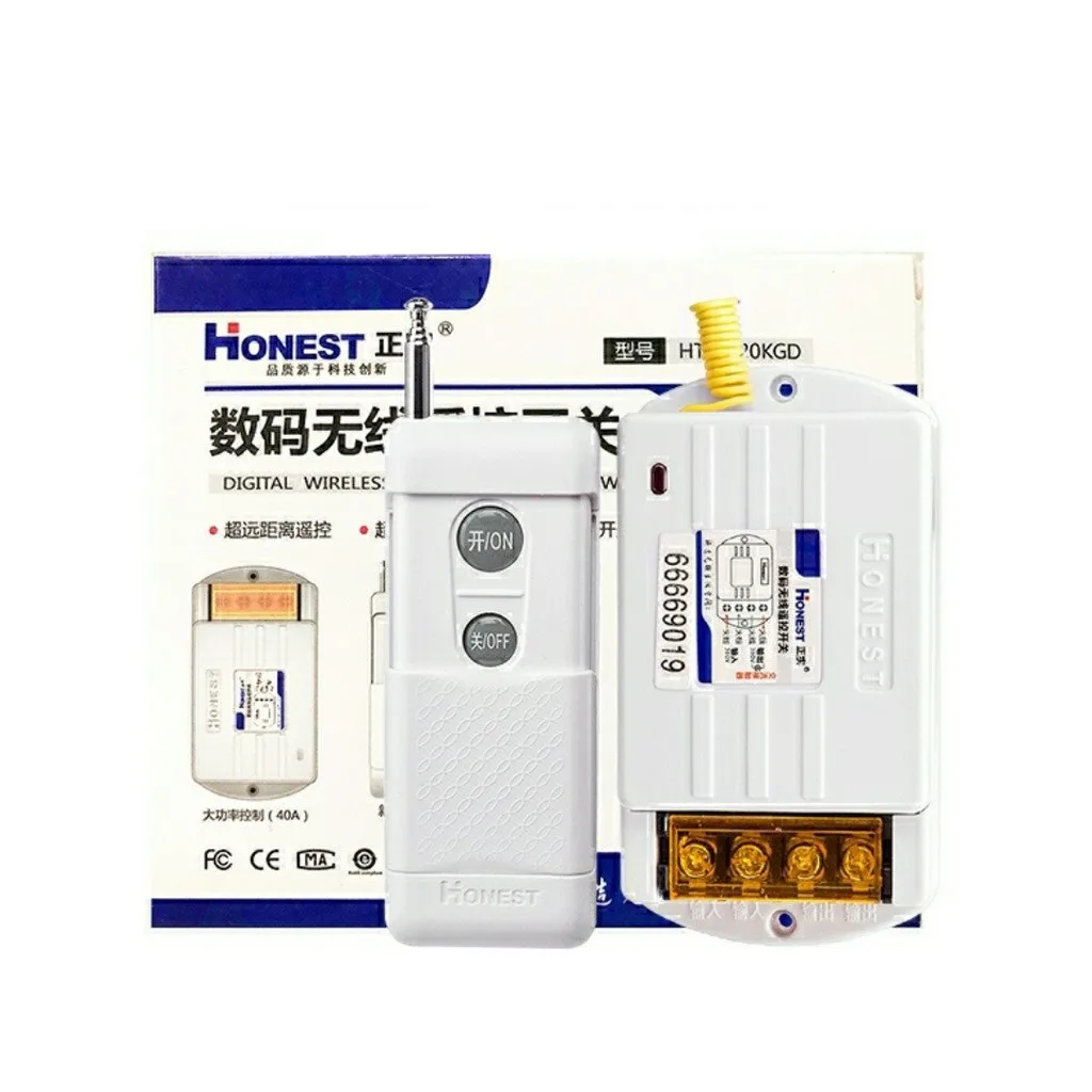 Bộ công tắc điều khiển từ xa HONEST HT-6220KG 40A khoảng cách 1KM HÀNG CHÍNH HÃNG BẢO HÀNH UY TÍN