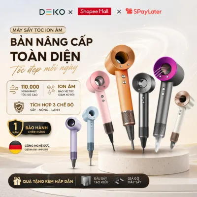 Máy Sấy Tóc Ion Âm 2 Chiều Nóng Lạnh Chăm Sóc Tóc Tốc Độ, Có 3 Chế Độ Sấy, Tặng Kèm Đầu Sấy Tạo Kiểu