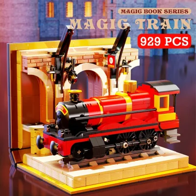 Phim cổ điển Magic Train Book MOC Building Blocks Sets Secrets Express Assembly DIY Gạch Đồ chơi cho người lớn Trẻ em Quà tặng Giáng sinh Tương thích với LEGO