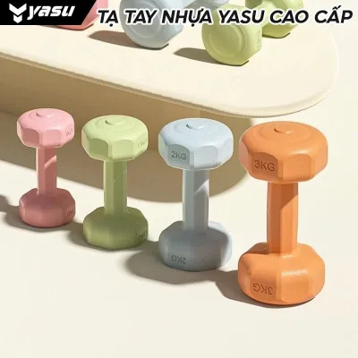 Tạ Tập Gym Nam Nữ thể thao tại nhà bọc nhựa PVC lõi ximăng YASU 1kg 2kg 3kg