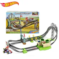Mattel Hot wheels Bánh xe nóng (HOT WHEELS) mô hình xe lửa nhỏ đồ chơi trẻ em cậu bé quà tặng đường ray xe lửa đồ chơi Mario đường đua thể thao đường đua cảnh thành phố GHK15