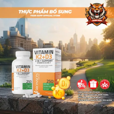 Bronson Vitamin D3 K2 MK7 Chắc Khỏe Xương Khớp - Chính hãng