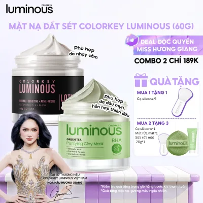 Mặt nạ bùn đất sét phù hợp da nhạy cảm hoặc da dầu COLORKEY LUMINOUS |Hỗ trợ làm sạch sâu,kiềm dầu,sạch sợi bã nhờn| 60g