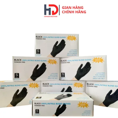 Găng Tay Y Tế Đen Nitrile Không Bột I Găng Tay Đen Chuyên Dụng Cho Spa, Phun Xăm, Tóc.