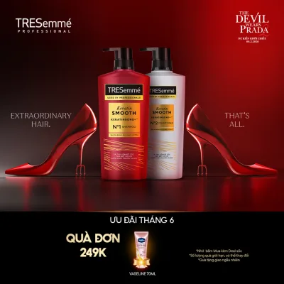 Dầu Gội/Dầu xả TRESemme Keratin Smooth/ Bond Repair/ Salon Detox Cho Tóc Vào Nếp, Giảm Gãy Rụng, Detox Sạchsâu 640g/620g