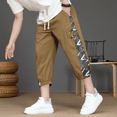 Nam Quần Crop Nam Quốc Gia Hợp Thời Trang Retro Mới Trung Quốc Quần Thường Ngày Hợp Thời Trang Phong Cách Mỏng Plus Size Quần Short Phong Cách Trung Quốc Quần Crop Nam Quốc Gia Hợp Thời Trang Retro Mới Trung Quốc Quần Thường Ngày Phong Cách Mỏng Plus Size