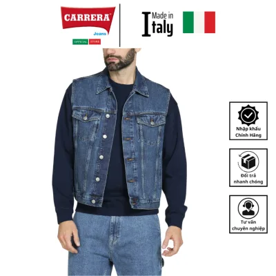 Áo Khoác Denim Gile Nam - Carrera Jeans - Nhập Khẩu Chính Hãng Từ Ý_420C1021R_700R